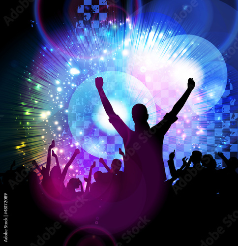 Illustration: Crowd of party people Crowd of party people