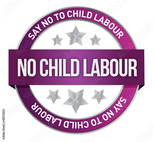 Illustration: Say No To Child Labour seal Say No To Child Labour seal