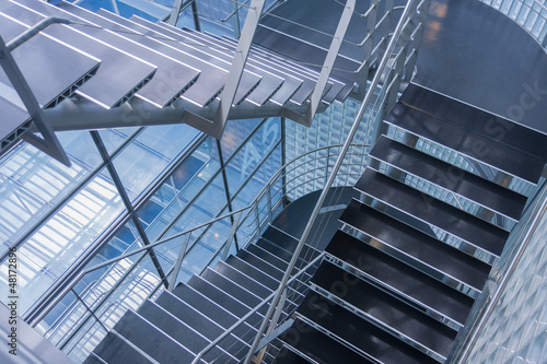 Photo: Open stairwell in a modern office building Open stairwell in a modern office building