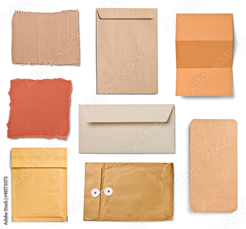 Photo: grunge envelope and paper template grunge envelope and paper template