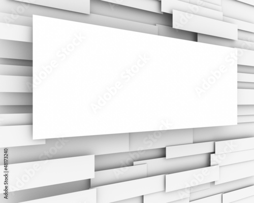 Illustration: Abstract blank paper billboard conceptual design Abstract blank paper billboard conceptual design