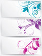 Vector: Set of abstract cards with flowers and floral elements Set of abstract cards with flowers and floral elements