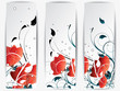Vector: Set of abstract cards with flowers and floral elements Set of abstract cards with flowers and floral elements