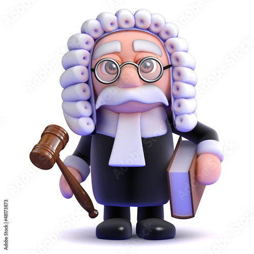 Illustration: Judge with gavel and law book Judge with gavel and law book