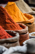 Photo : Traditional spices market in India. Traditional spices market in India.