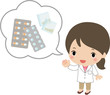 飲み薬の説明をする薬剤師