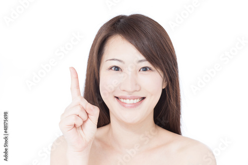 Photo: 指差す女性 指差す女性