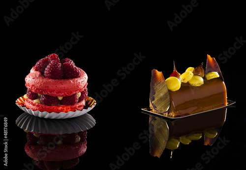 Photo: macaron,mini bûche macaron,mini bûche