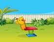 A horse playing equipment