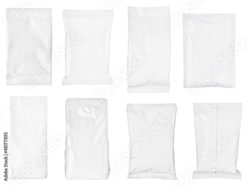 Photo: white paper bag package white paper bag package