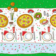 Table Llinen Pizza Pattern.