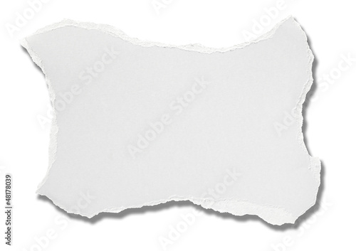 Photo: white paper ripped message background white paper ripped message background