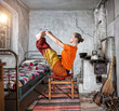 yoga in Russian house