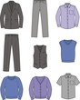 Vector illustration of men's business clothes