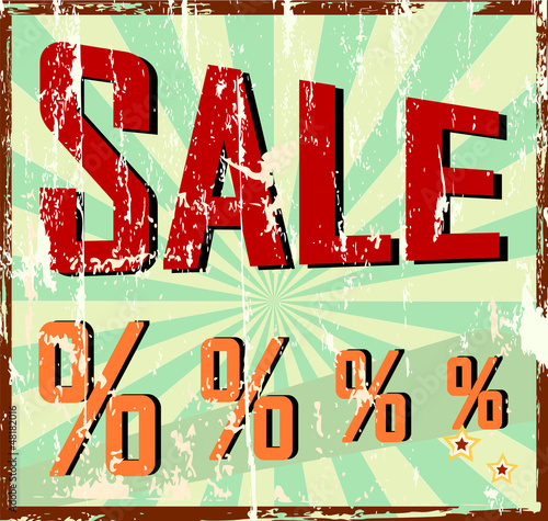 Vector: sale sign vintage style, vector illustration sale sign vintage style, vector illustration