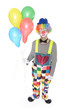 Glücklicher Clown mit Luftballons