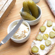 Fettbrot mit Gurke