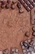 Photo: still life of chocolate in cocoa still life of chocolate in cocoa