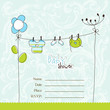 Baby shower invitation with copy space