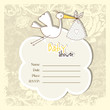 Vector: Baby shower invitation with copy space Baby shower invitation with copy space