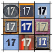 Collage of House Numbers Seventeen