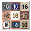 Collage of House Numbers Sixteen