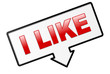 Schild rot - i like