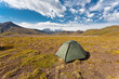 Tent in the mountains.