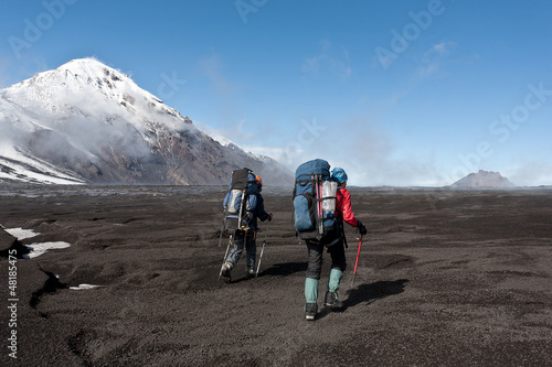 Photo: Hike in Kamchatka valley. Hike in Kamchatka valley.