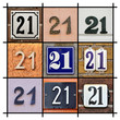 Collage of House Numbers Twenty-one