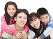 happy asian family