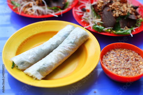 Photo: Spring roll wrapper of rice paper, cuisine in Vietnam Spring roll wrapper of rice paper, cuisine in Vietnam
