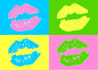 lipstick mark pop art style