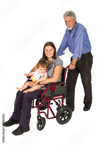 Photo: Smiling female patient in a wheelchair Smiling female patient in a wheelchair
