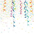 Vector: Luftschlangen, Konfetti, Karneval, Silvester, Party Luftschlangen, Konfetti, Karneval, Silvester, Party