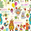 seamless Happy birthday cartoon background