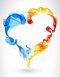 Beautiful Valentine's background with abstract color heart