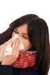 Woman with a cold