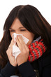 Woman with a cold