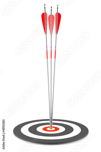 Illustration: Target with arrows Target with arrows