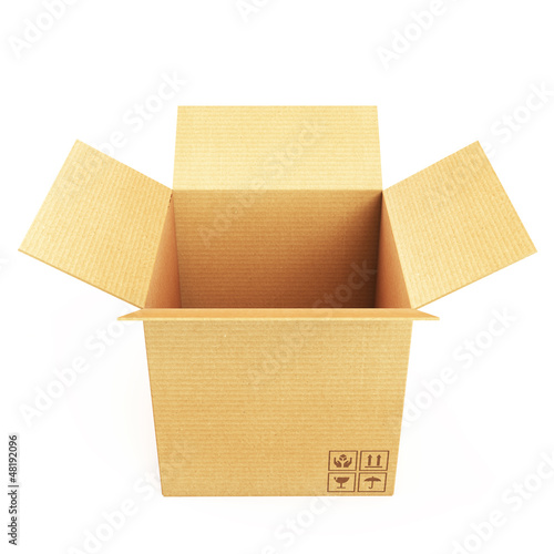 Illustration: Open cardboard box Open cardboard box