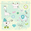 Baby shower design elements