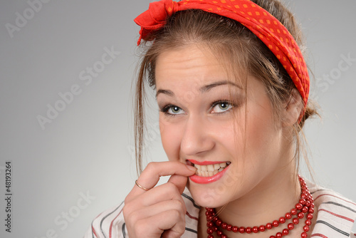 Photo: close up the young woman close up the young woman