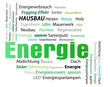 Energie wörter schlagwortwolke cloud grün