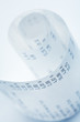 shopping list on a till roll printout