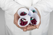 Hands full of pills