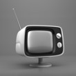 White retro TV