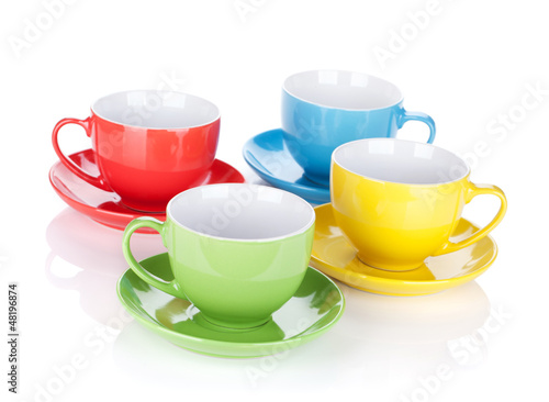 Photo: Set of colorful cups Set of colorful cups