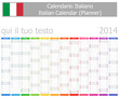 2014 Italian Planner Calendar with Vertical Months