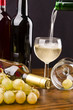 Vino blanco en larga exposición